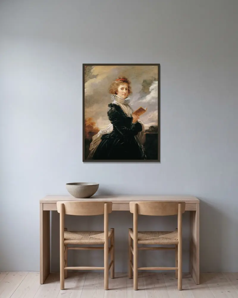 Die Schauspielerin Josefa Hortensia Füger, die Frau des Künstlers von Heinrich Friedrich Füger gerahmt an einer Wand