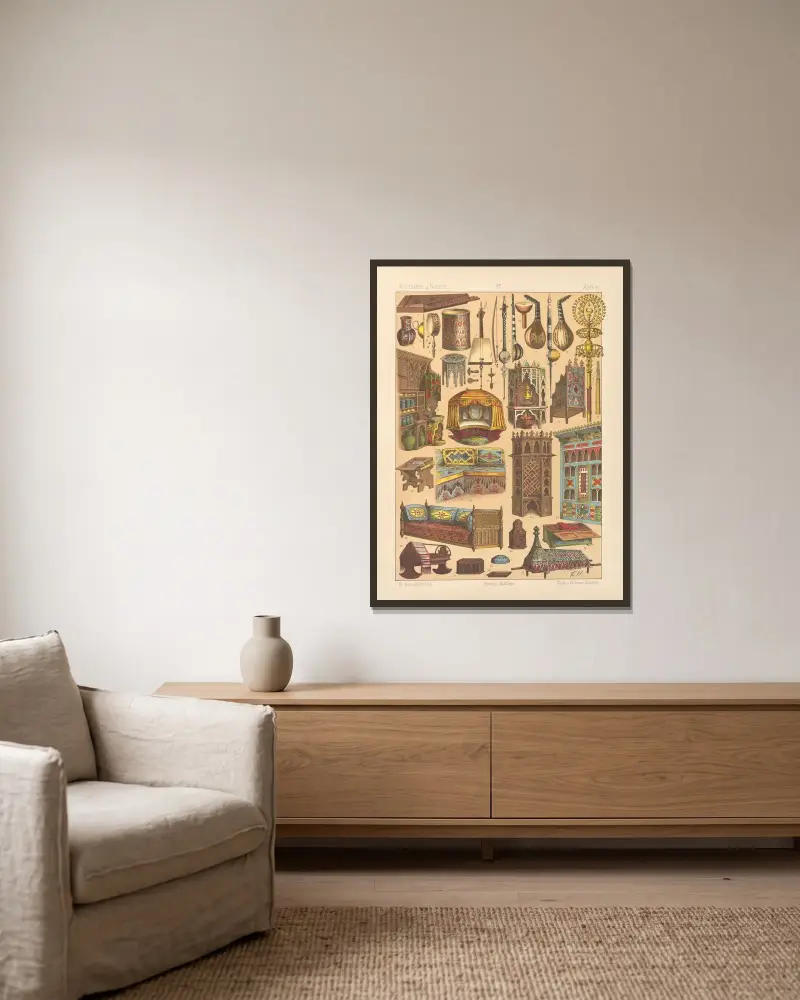 Araber av Friedrich Hottenroth inramad på en vägg