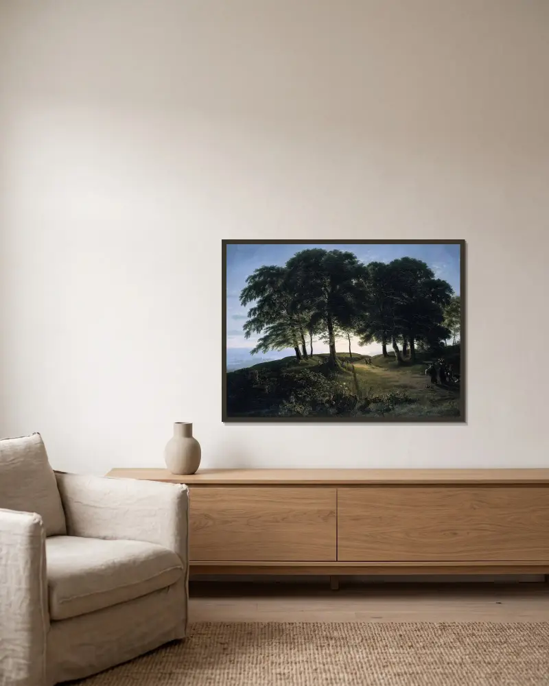 Morning av Karl Friedrich Schinkel inramad på en vägg