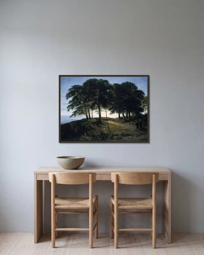 Morning av Karl Friedrich Schinkel inramad på en vägg