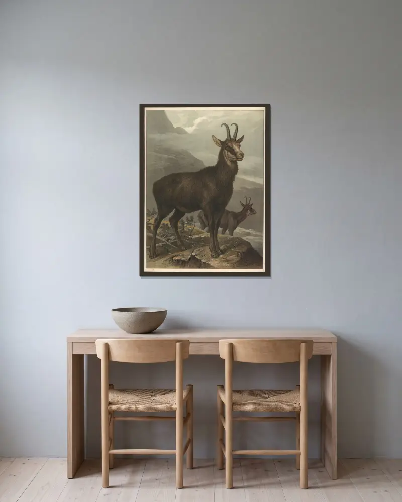 Chamois, Friedrich Specht v rámu na stěně