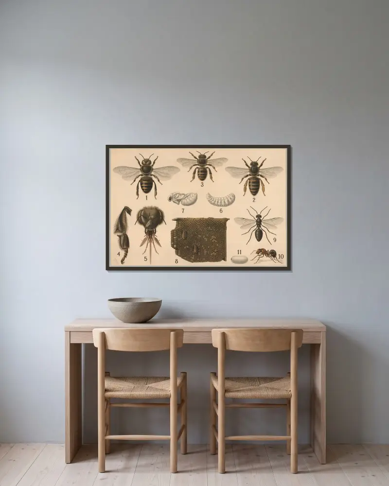 Hymenoptera, Friedrich Specht v rámu na stěně