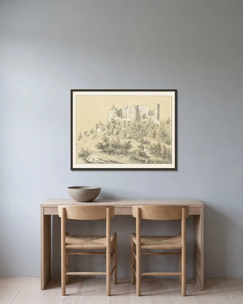 Dorneck von Johann Friedrich Wagner gerahmt an einer Wand