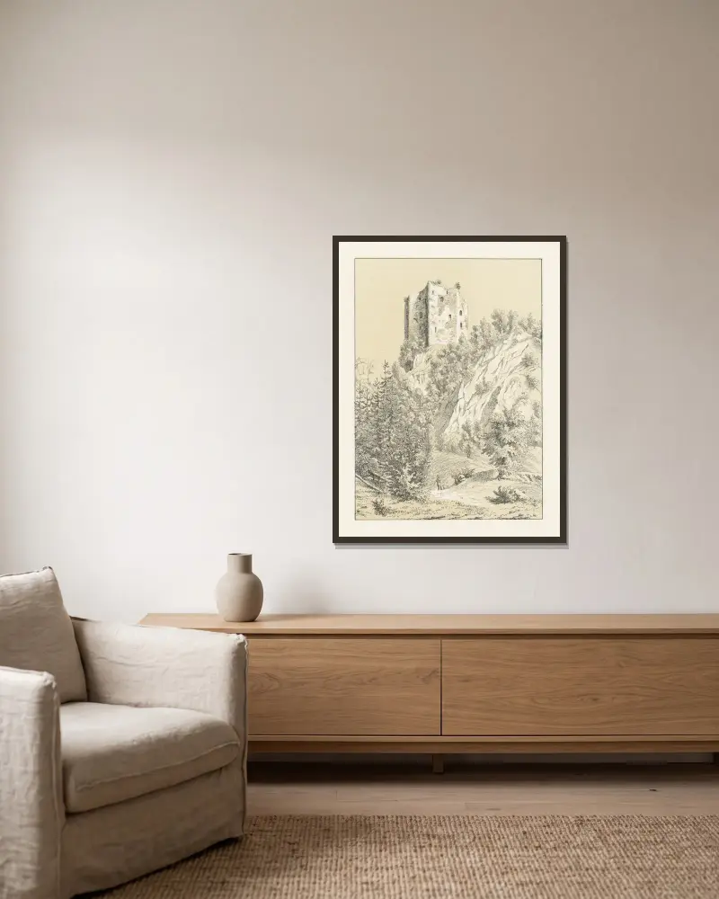 Gilgenberg von Johann Friedrich Wagner gerahmt an einer Wand