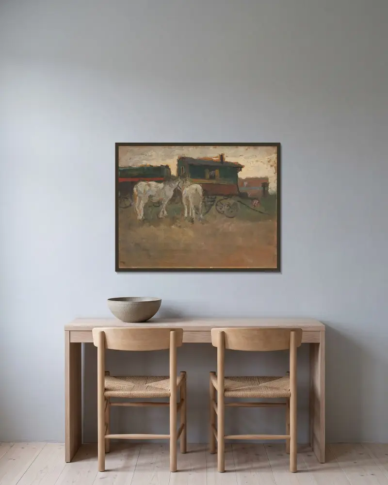 Z Bretanii, Frits Thaulow w ramie na ścianie