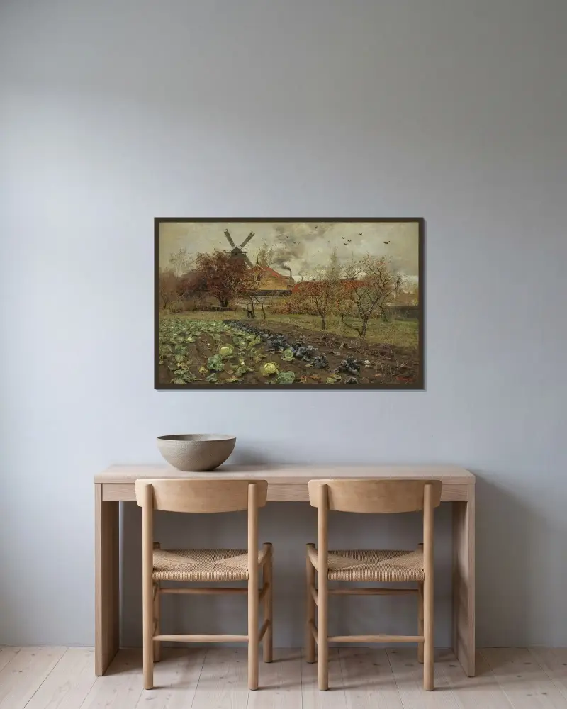 View of Amerikavej in Copenhagen av Frits Thaulow inramad på en vägg
