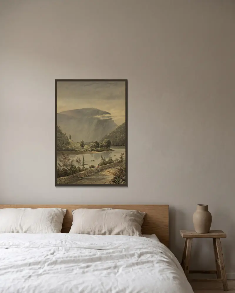 Delaware Water Gap, James Fuller Queen v rámu na stěně