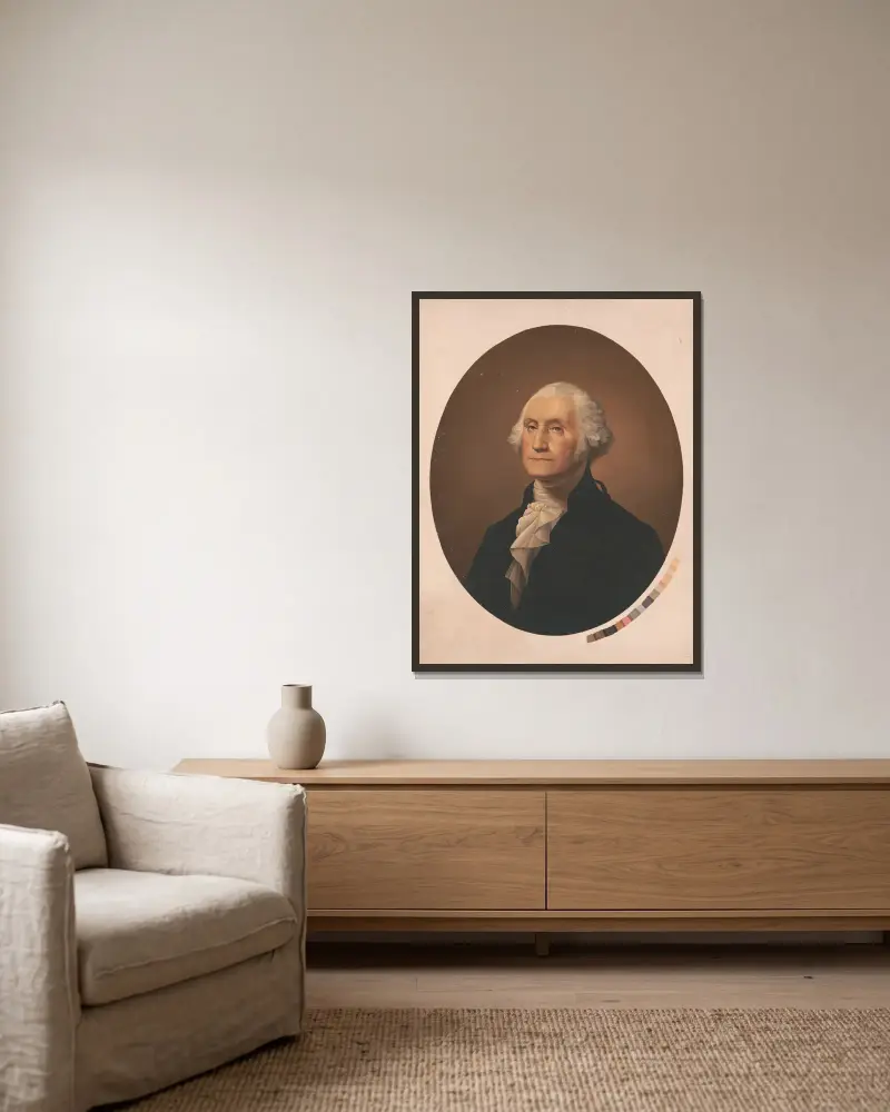 George Washington, 1863, James Fuller Queen v rámu na stěně