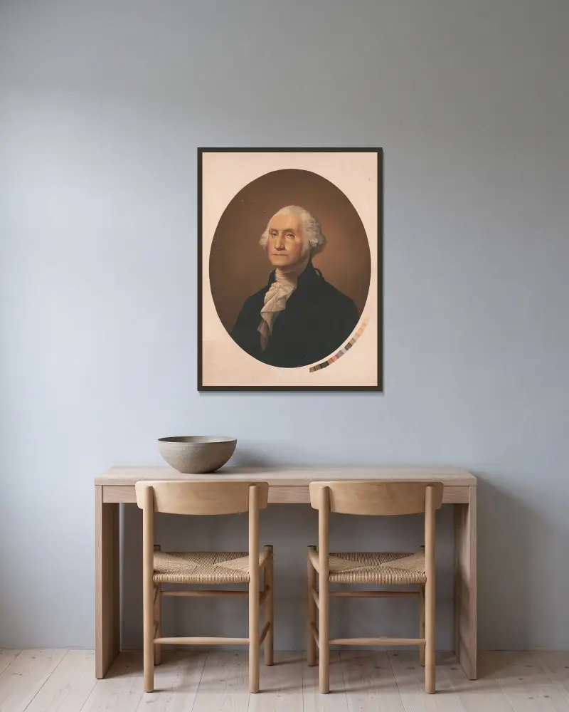 George Washington, 1863, James Fuller Queen v rámu na stěně