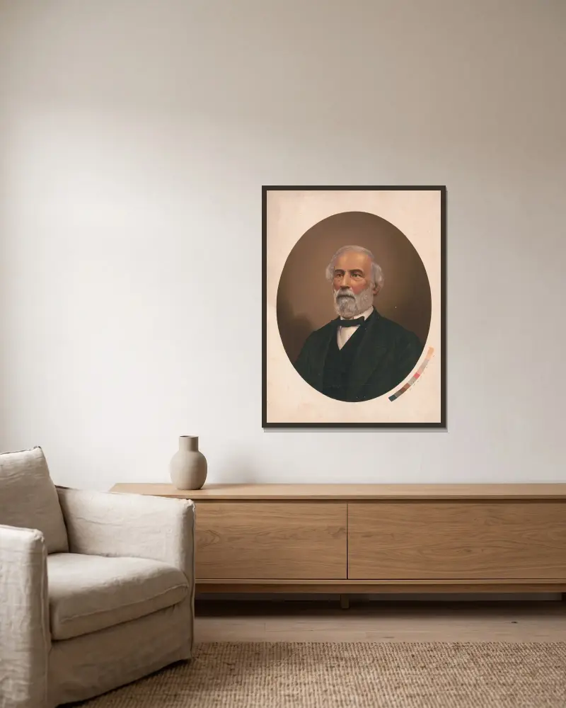 Robert E. Lee, James Fuller Queen v rámu na stěně