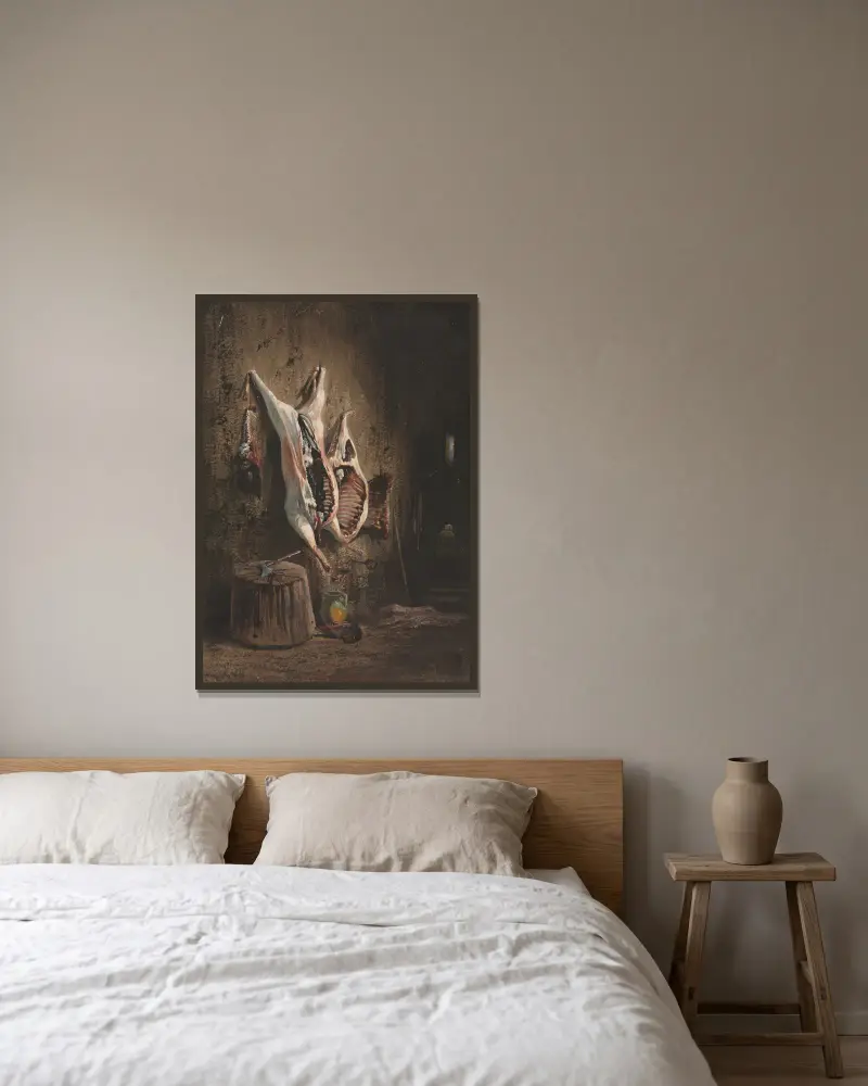 Kadaver von Alexandre-Gabriel Decamps gerahmt an einer Wand