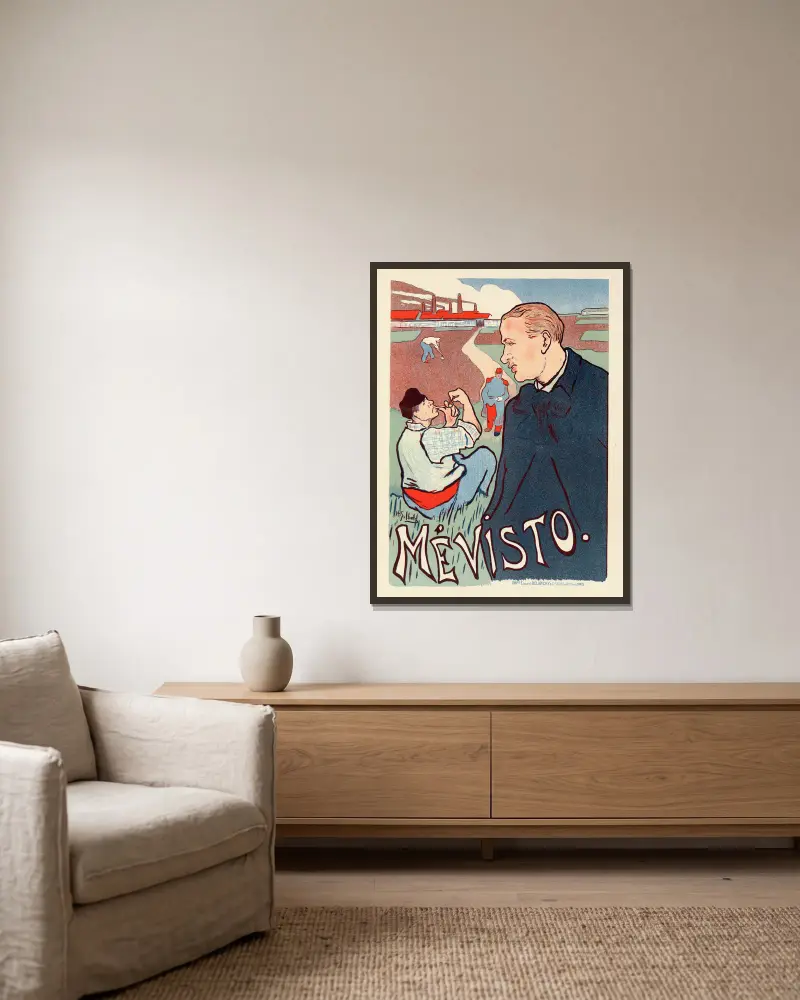 Mévisto von Henri-Gabriel Ibels gerahmt an einer Wand