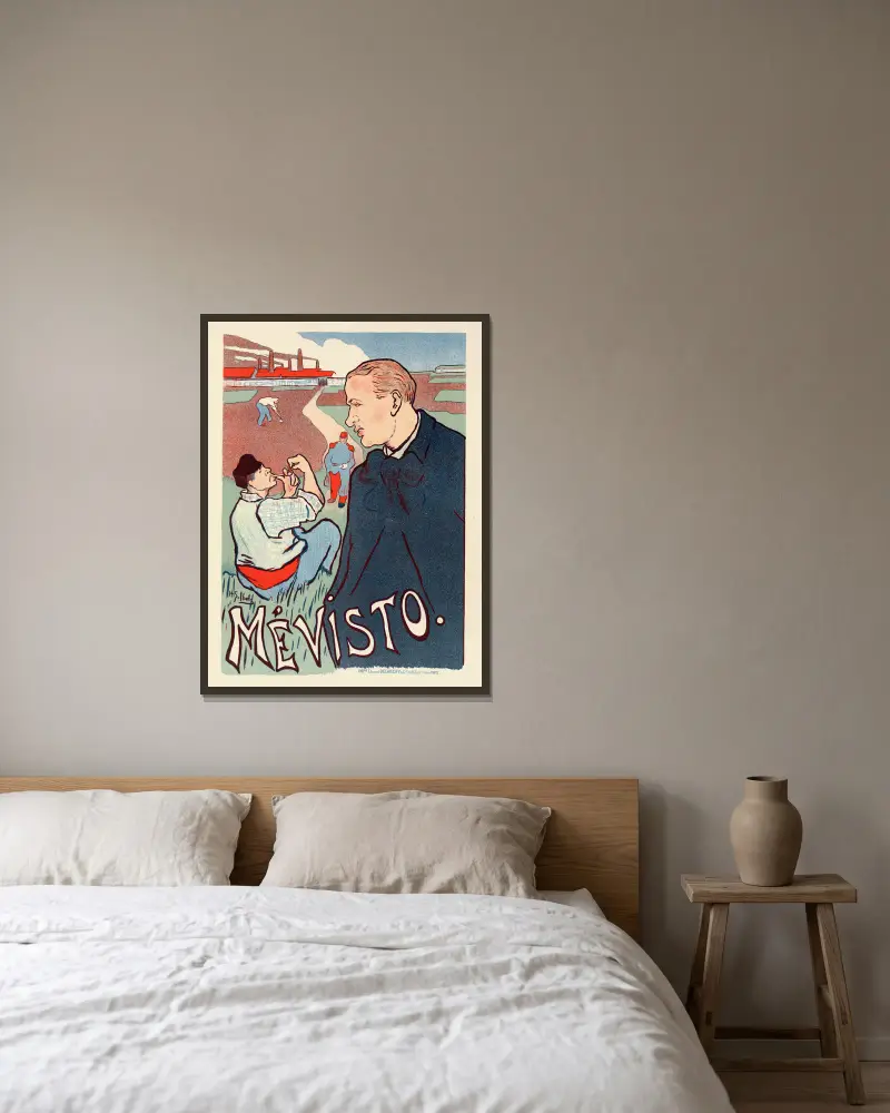 Mévisto von Henri-Gabriel Ibels gerahmt an einer Wand