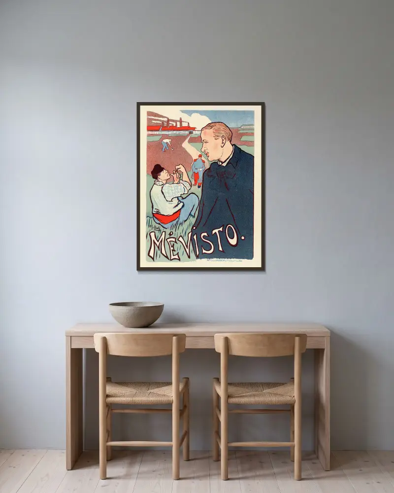 Mévisto von Henri-Gabriel Ibels gerahmt an einer Wand