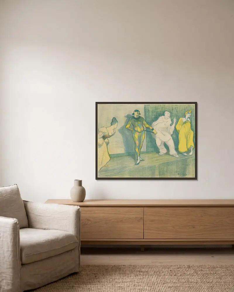 Pierrefort. Dessins Tableaux Affiches Artistiques av Henri-Gabriel Ibels inramad på en vägg