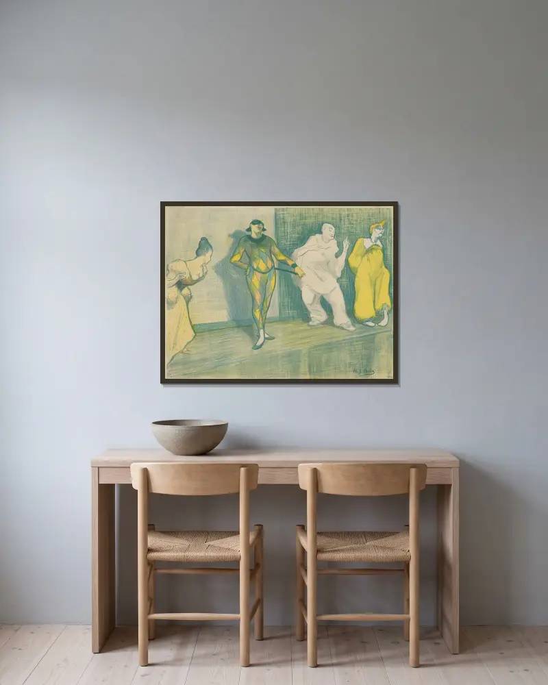 Pierrefort. Dessins Tableaux Affiches Artistiques av Henri-Gabriel Ibels inramad på en vägg