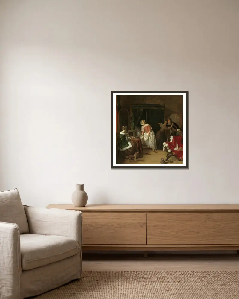 Vetřelec, Gabriel Metsu v rámu na stěně