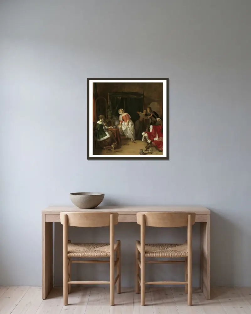 Vetřelec, Gabriel Metsu v rámu na stěně