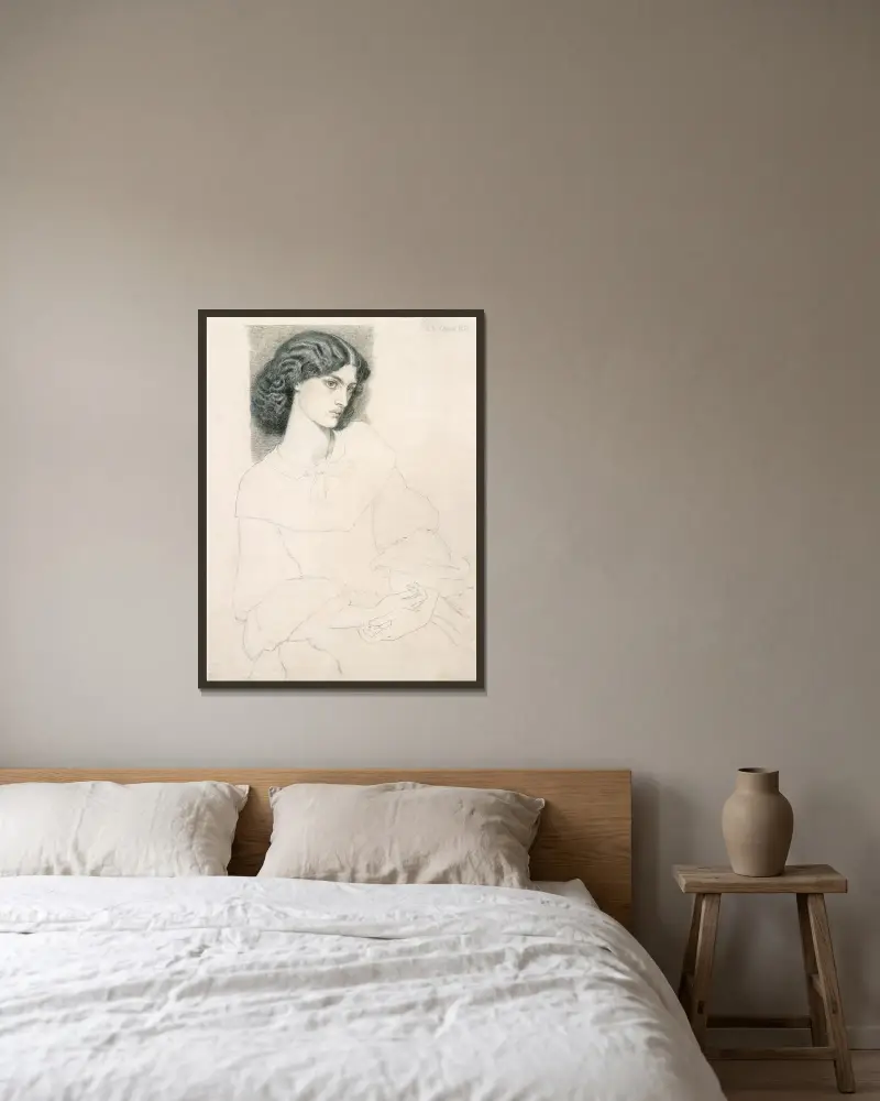 Jane Burden (1840–1914), Dante Gabriel Rossetti v rámu na stěně