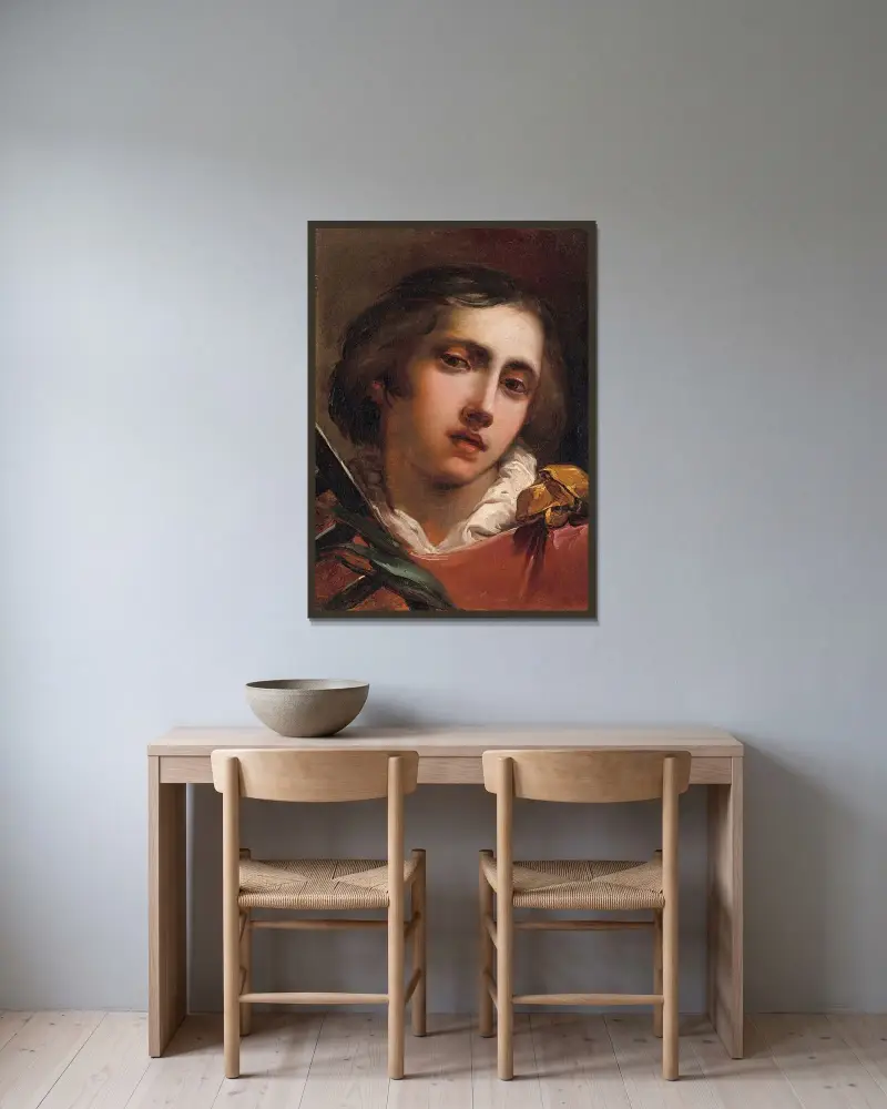 Sankt Lars av Gaetano Gandolfi inramad på en vägg