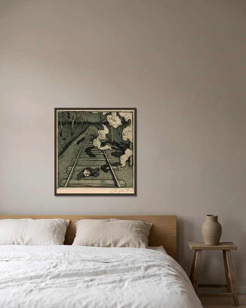 Kiskot von Akseli Gallen-Kallela gerahmt an einer Wand