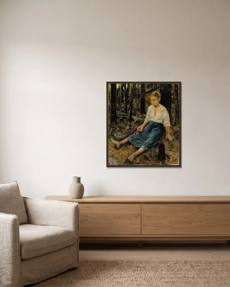 Verloren von Akseli Gallen-Kallela gerahmt an einer Wand