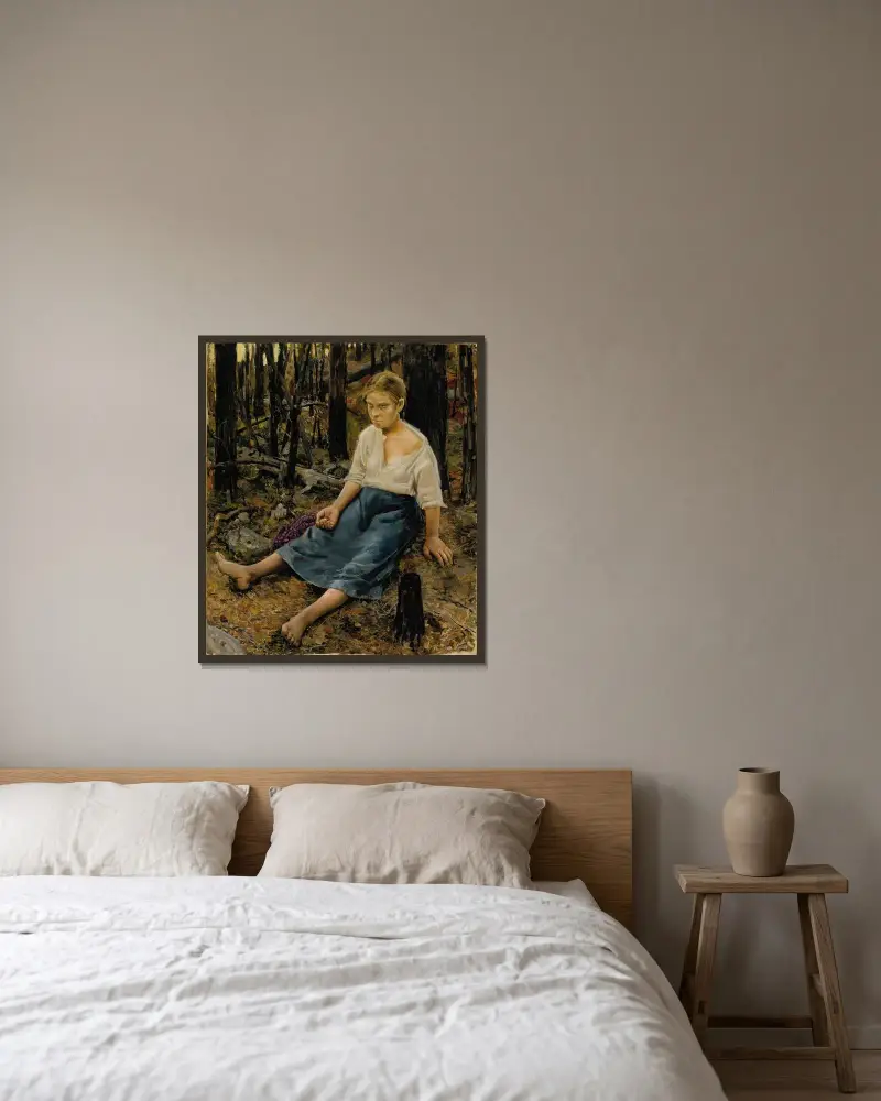 Verloren von Akseli Gallen-Kallela gerahmt an einer Wand