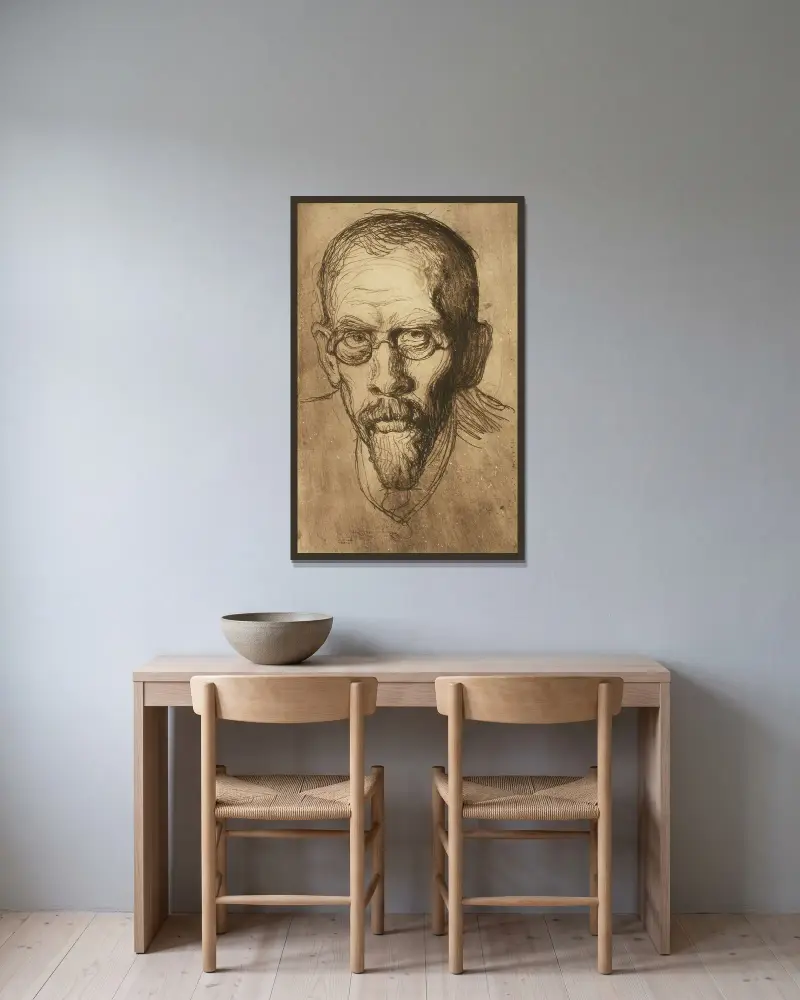 Pharmacist Filip Gallen, the Artist’s Brother av Akseli Gallen-Kallela inramad på en vägg
