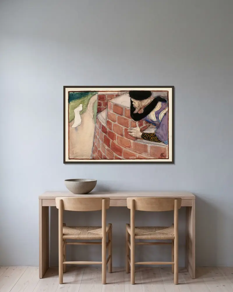 The Castle Lord Spying On His Daughter av Akseli Gallen-Kallela inramad på en vägg
