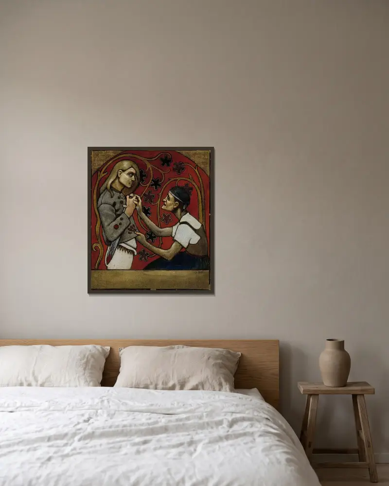 Broderdråpet av Akseli Gallen-Kallela inramad på en vägg