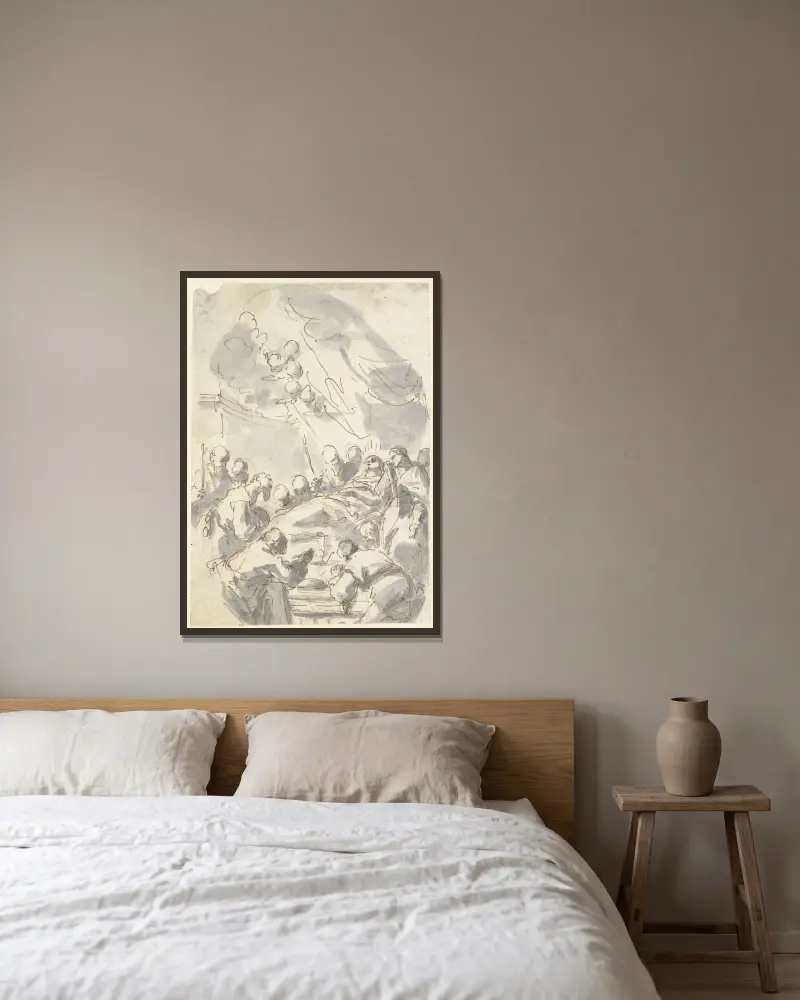 Marientod von Gaspare Diziani gerahmt an einer Wand