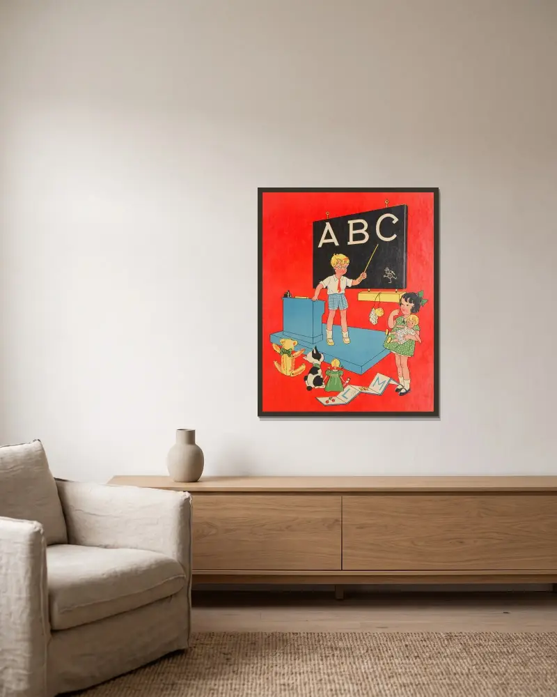 ABC – Cover av Gaston Marechaux inramad på en vägg
