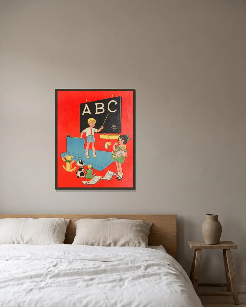 ABC – Cover av Gaston Marechaux inramad på en vägg