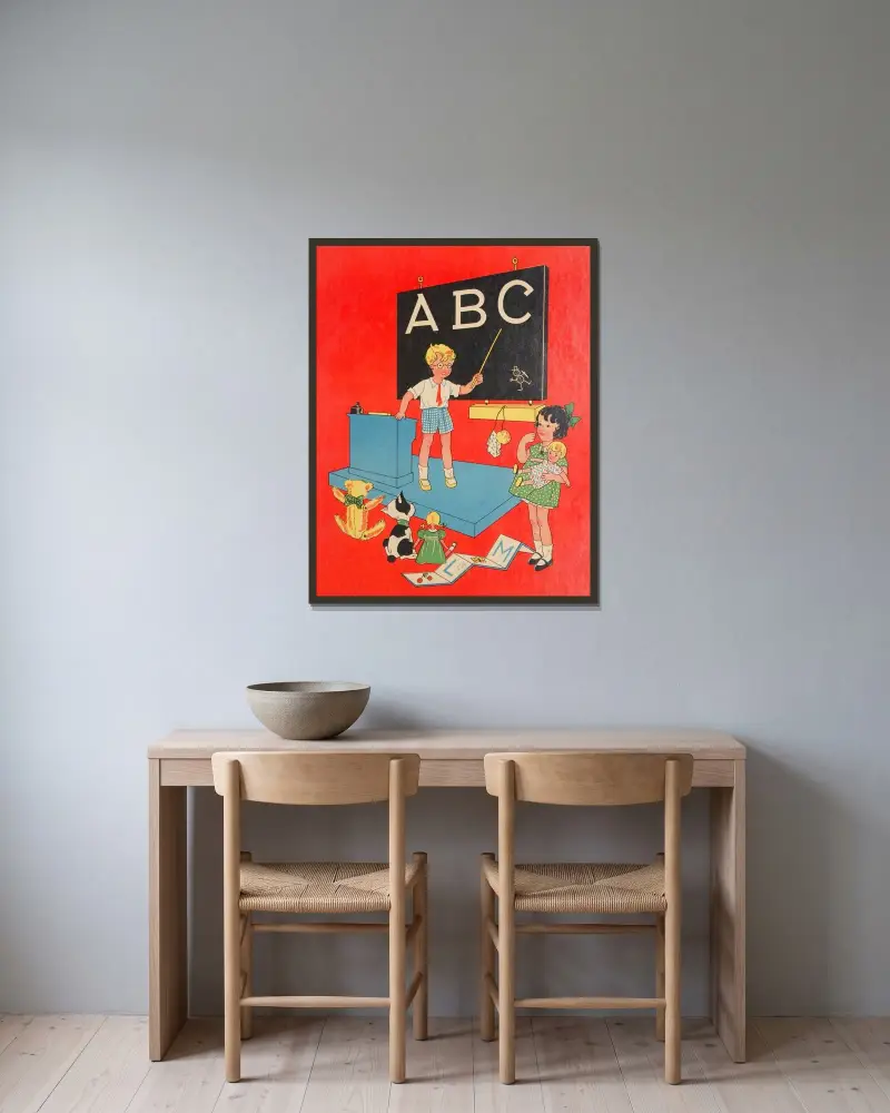 ABC – Cover av Gaston Marechaux inramad på en vägg