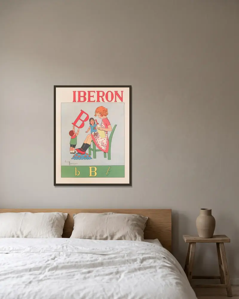 Biberon av Gaston Marechaux inramad på en vägg