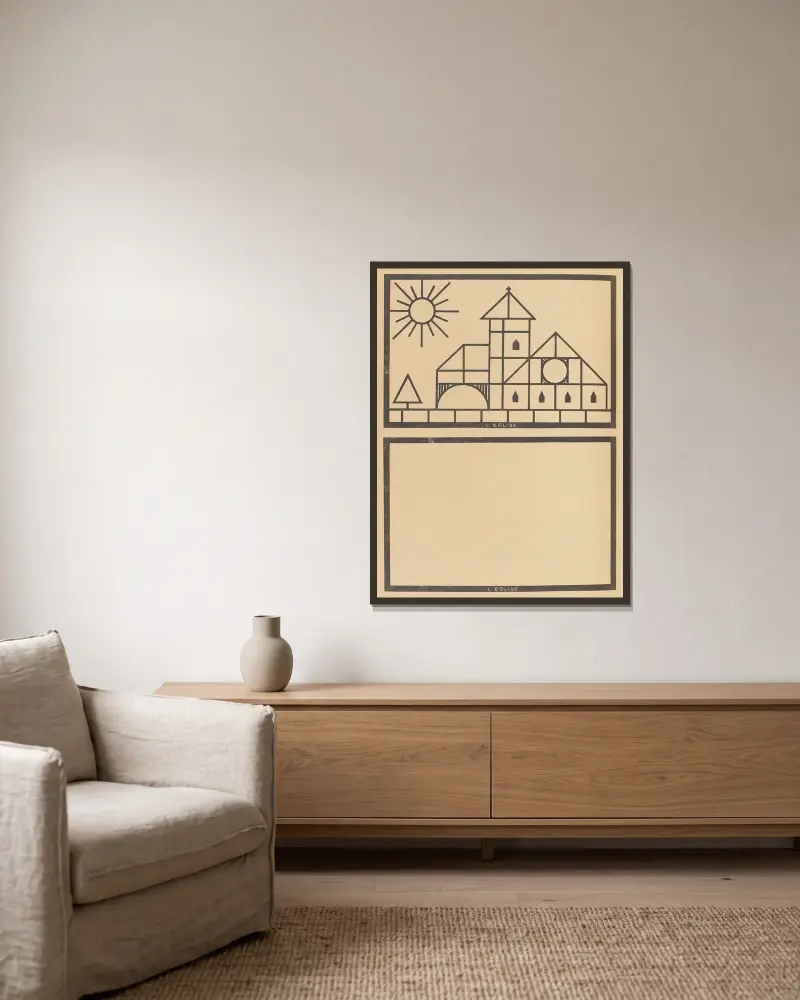 Bon voyage Pl.21 av Gaston Marechaux inramad på en vägg