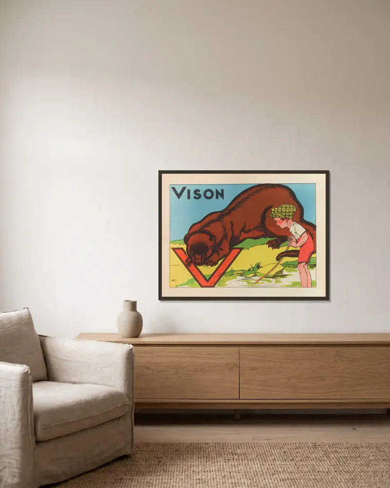 Vison von Gaston Marechaux gerahmt an einer Wand