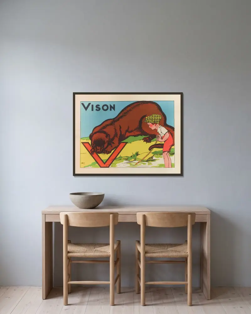 Vison von Gaston Marechaux gerahmt an einer Wand