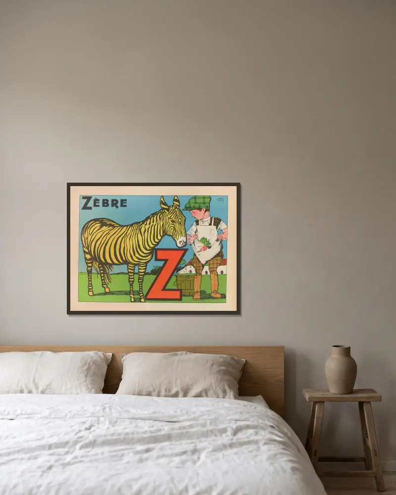 Zebra, Gaston Marechaux v rámu na stěně