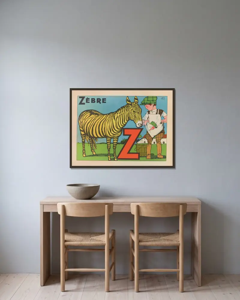 Zebra, Gaston Marechaux v rámu na stěně