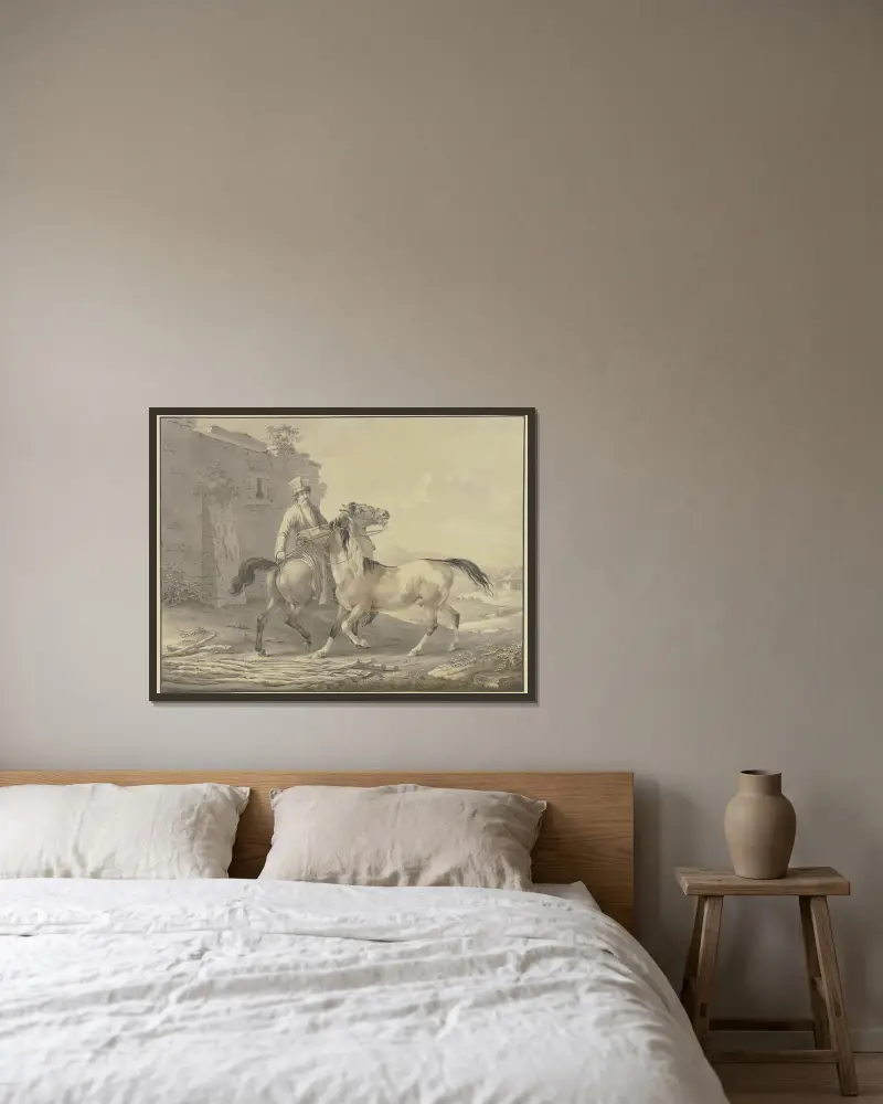 Polští koně, Johann Georg Pforr v rámu na stěně