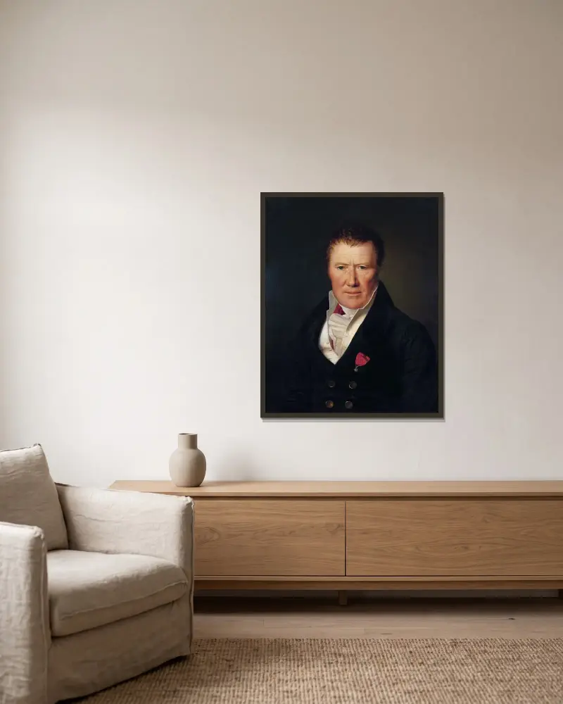Charles de Moreau av Ferdinand Georg Waldmüller inramad på en vägg