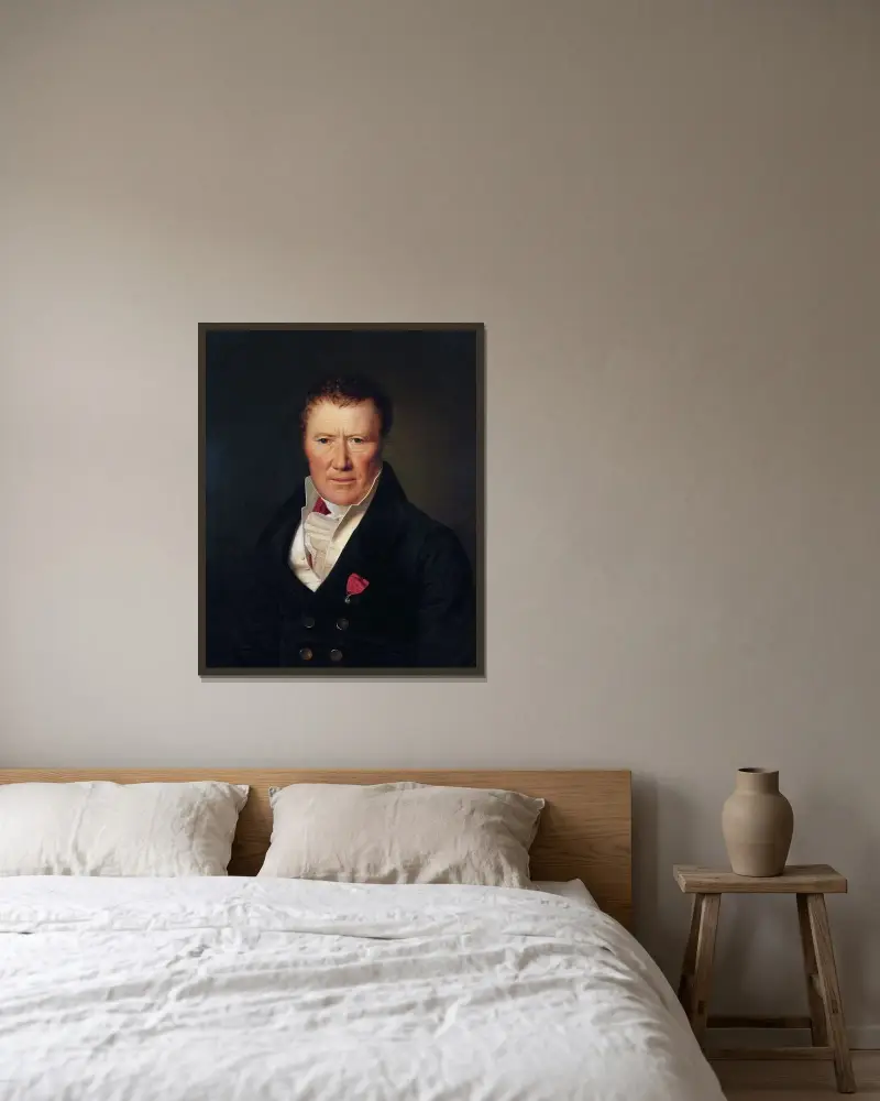 Charles de Moreau av Ferdinand Georg Waldmüller inramad på en vägg