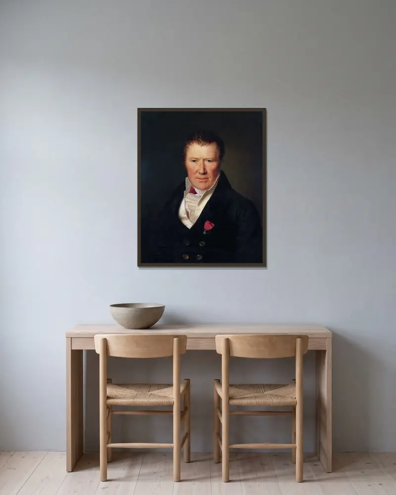 Charles de Moreau av Ferdinand Georg Waldmüller inramad på en vägg