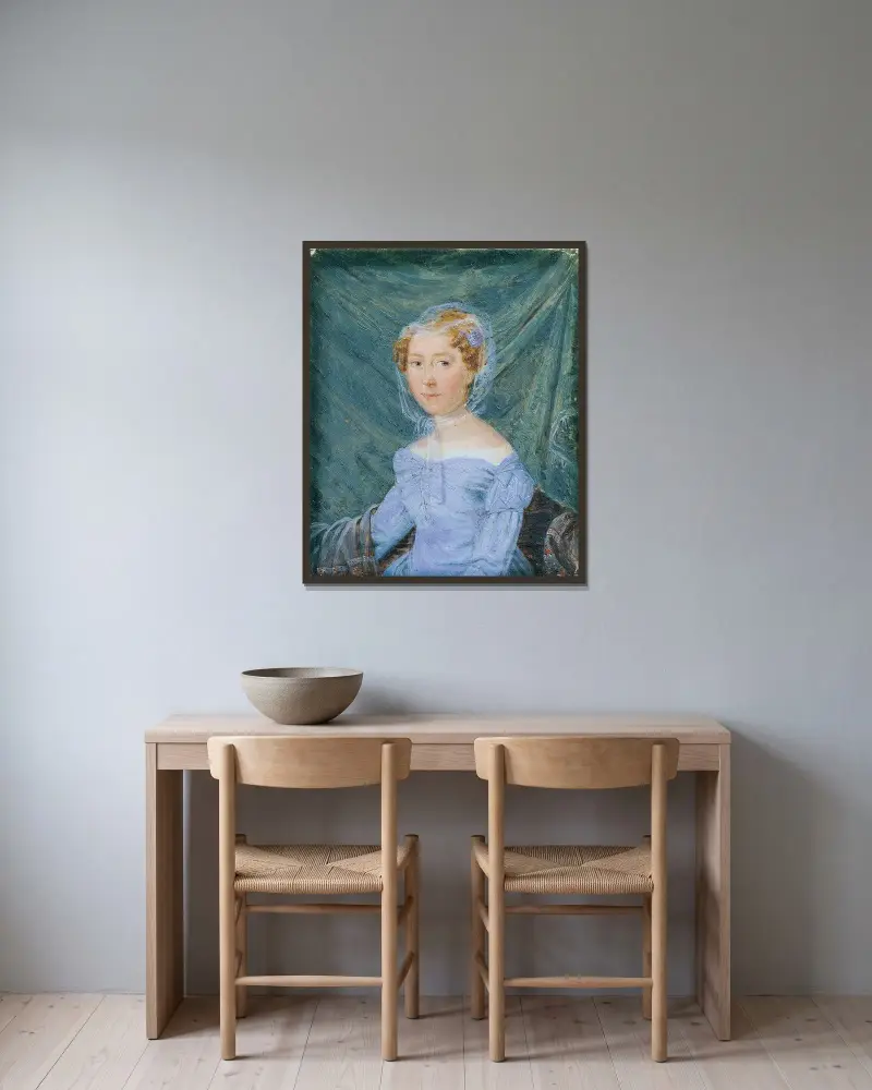 Frau Theresia Rupprecht av Ferdinand Georg Waldmüller inramad på en vägg