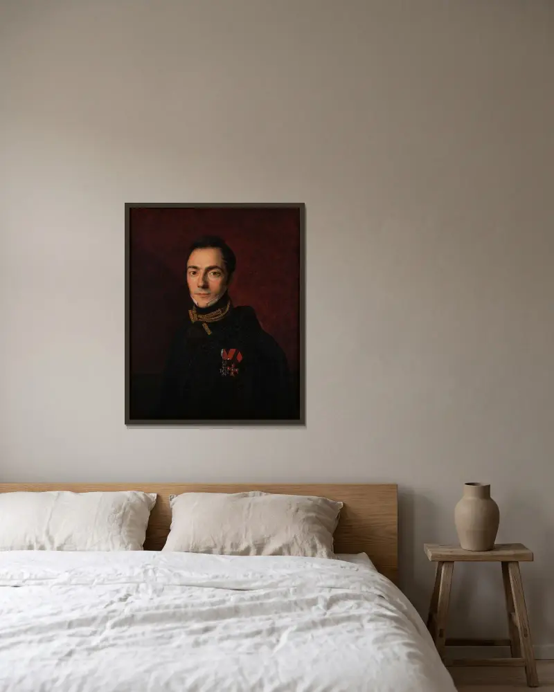 Georg Graf Apponyi av Ferdinand Georg Waldmüller inramad på en vägg