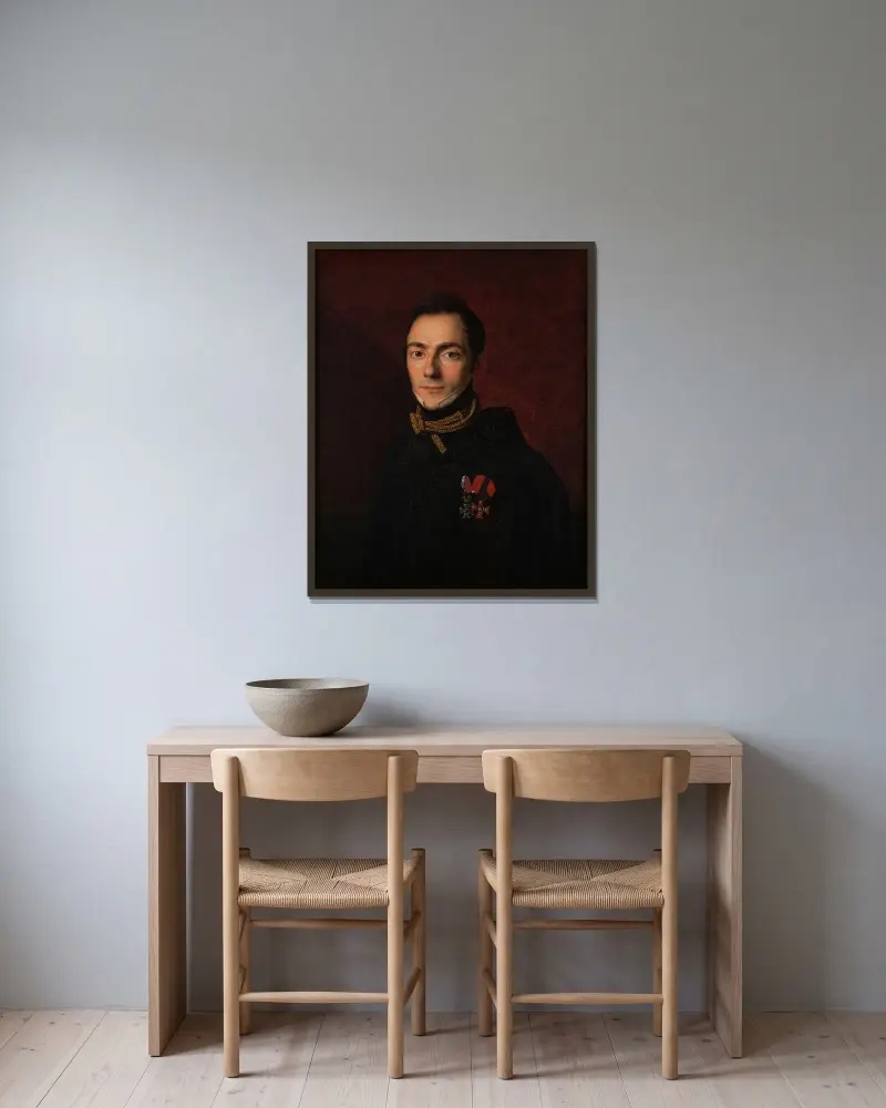 Georg Graf Apponyi av Ferdinand Georg Waldmüller inramad på en vägg
