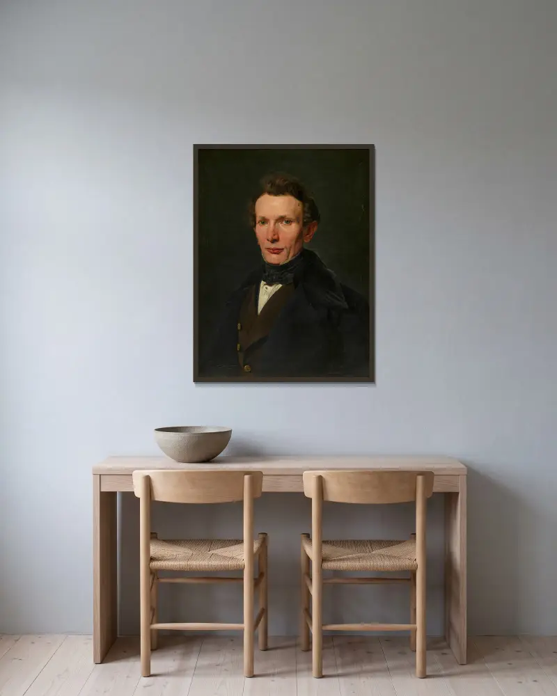 Herr von Bartsch von Ferdinand Georg Waldmüller gerahmt an einer Wand