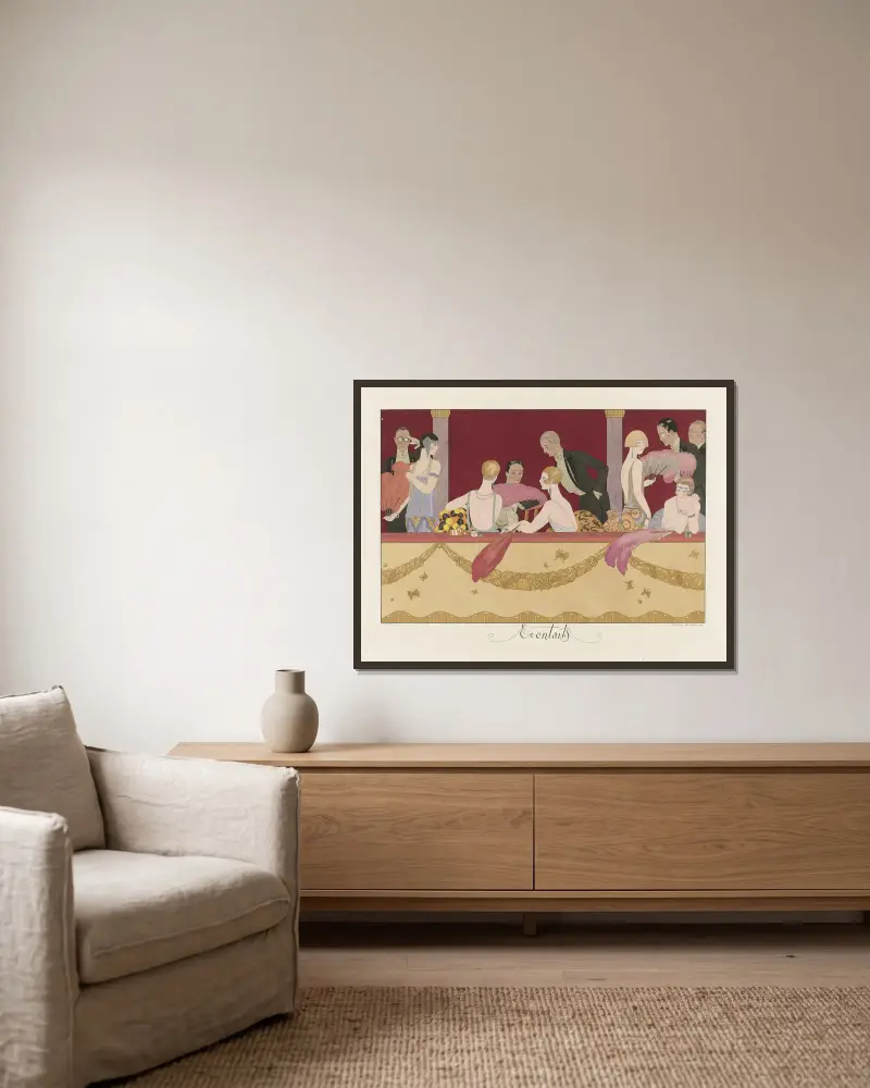 Ventilátory, George Barbier v rámu na stěně