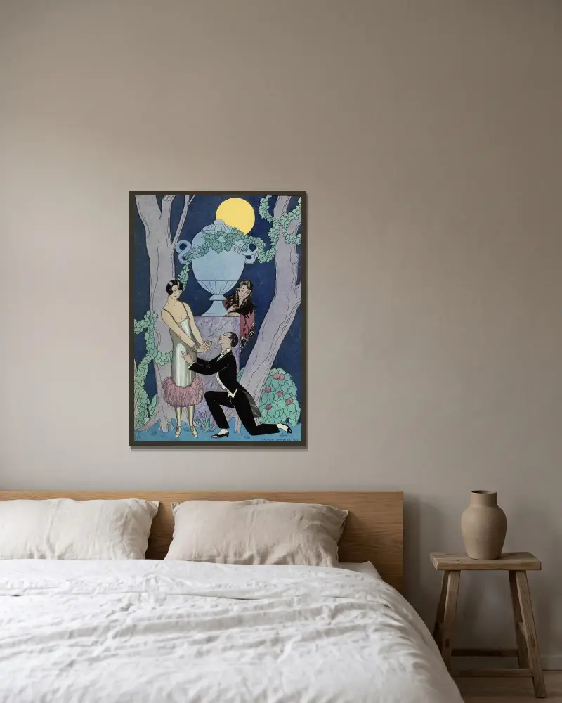 Falbalas et fanfreluches, L’ Olsarice av George Barbier inramad på en vägg